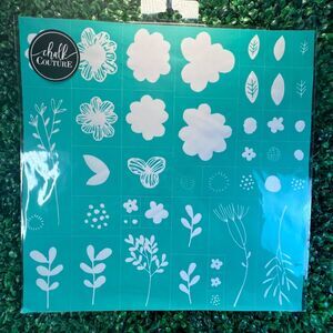 Chalk Couture Transfer Spring Flowers RARE Retire Craft Gift 18 X 18